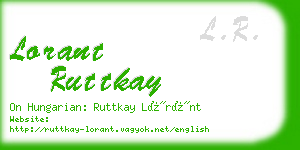 lorant ruttkay business card